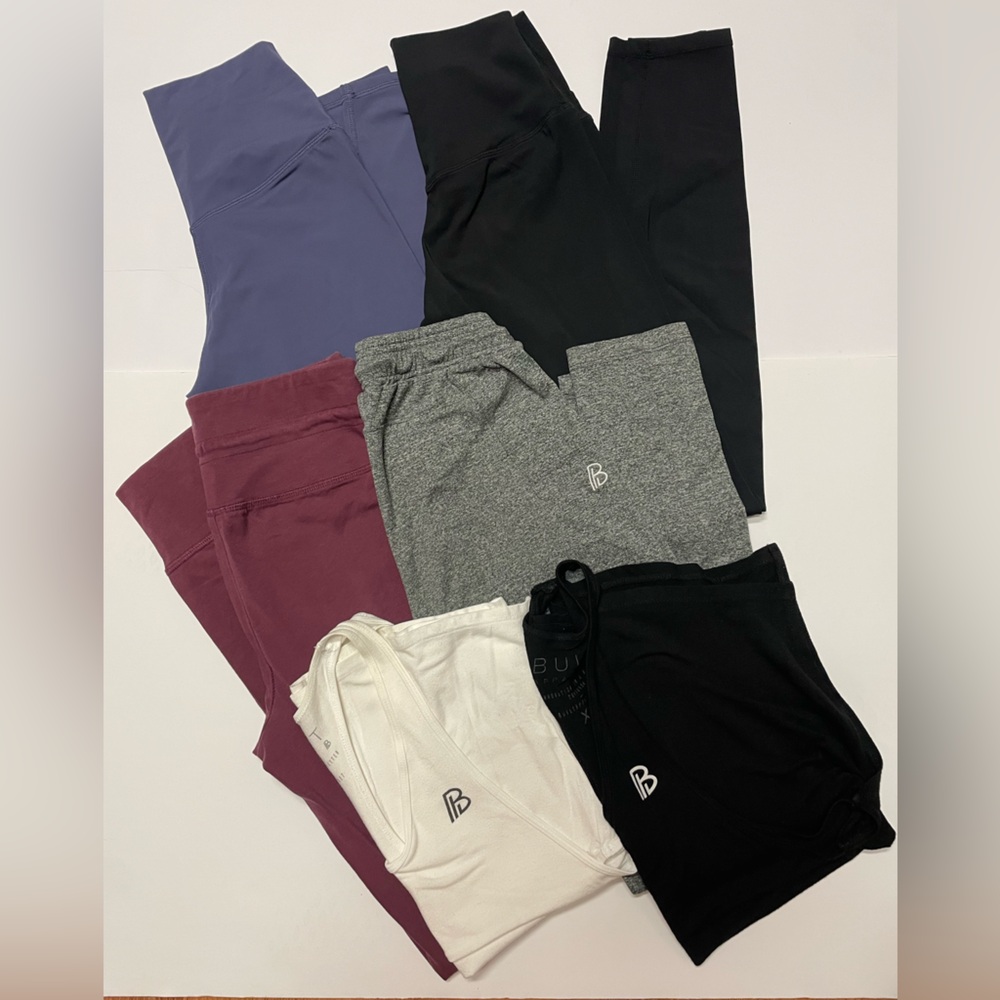 Yoga sport Bundle of Leggings joggers pants and tanks in Various Colors XS